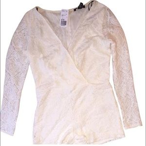 White lace romper