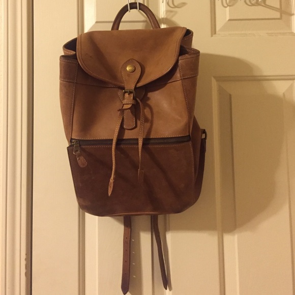 eddie bauer leather backpack