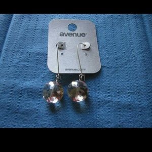 Dangle Earrings Smoky Topaz Flower Cut