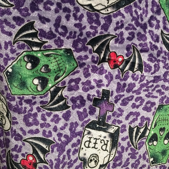 IRON FIST Back From the Dead Purple Pencil Skirt - Picture 4 of 4