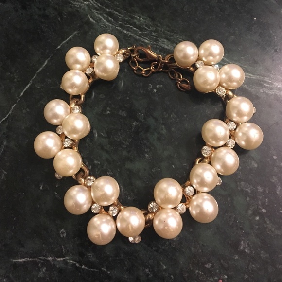 Pearl and brass bracelet - Picture 1 of 3