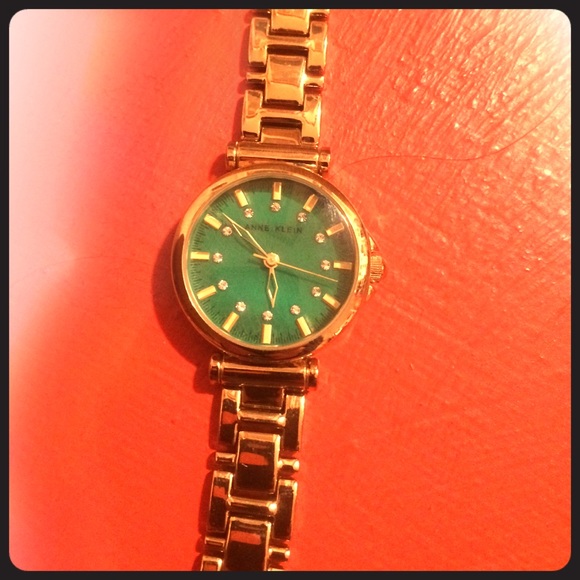 Anne Klein Accessories - Anne Klein Emerald Green Face Gold Women's Watch