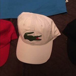 White Lacoste cap