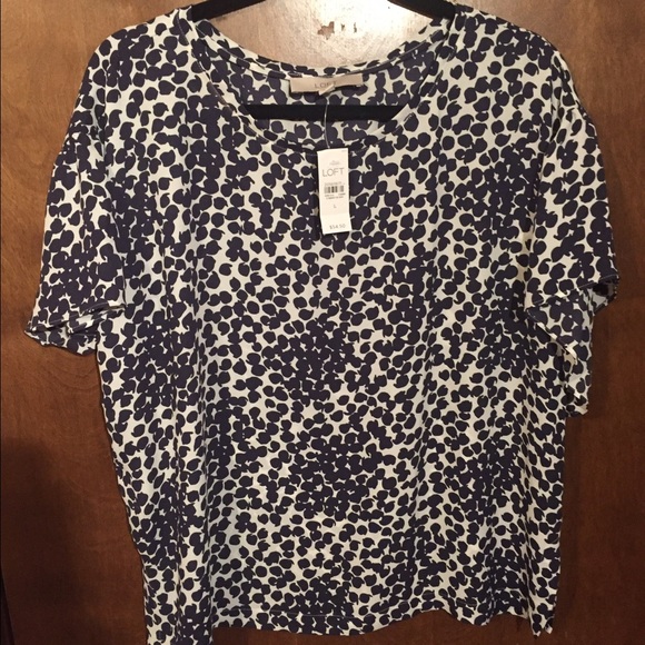 NWT Loft Drapey Blouse Sz L