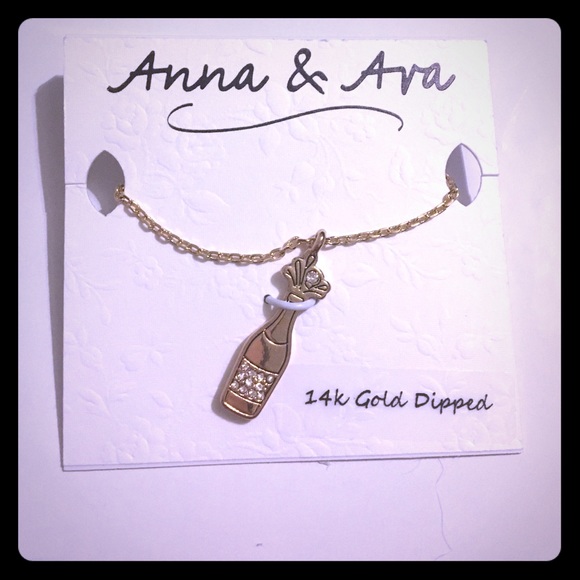 Anna & Ava Jewelry - Anna & Ava Champagne Bottle Necklace- NWT 🍾