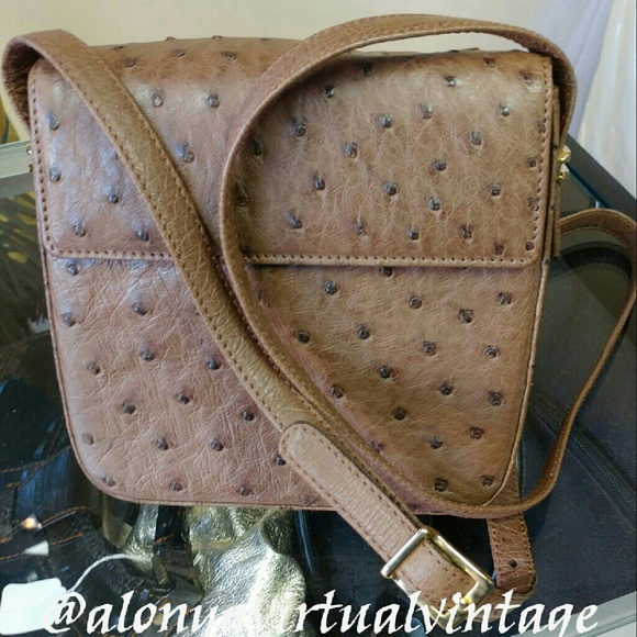 Vintage Ostrich Crossbody