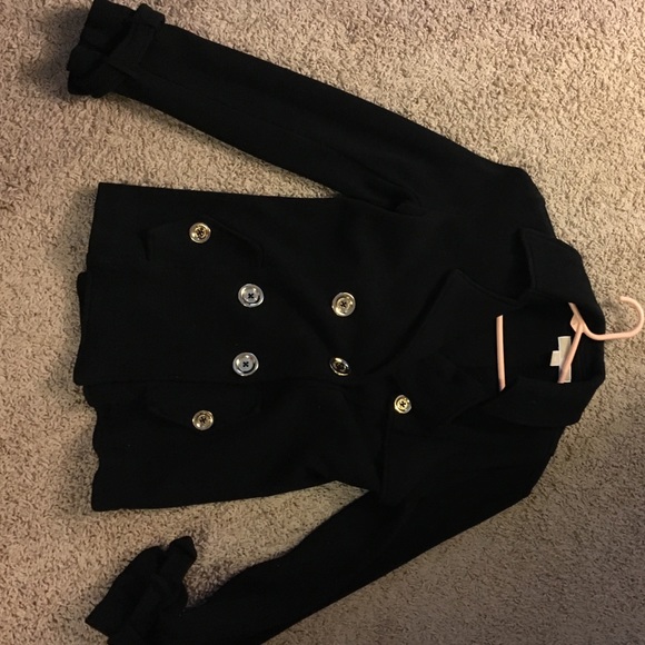Michael Kors black sweater jacket w/ gold buttons
