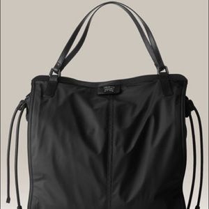 Burberry leather trimmed nylon tote