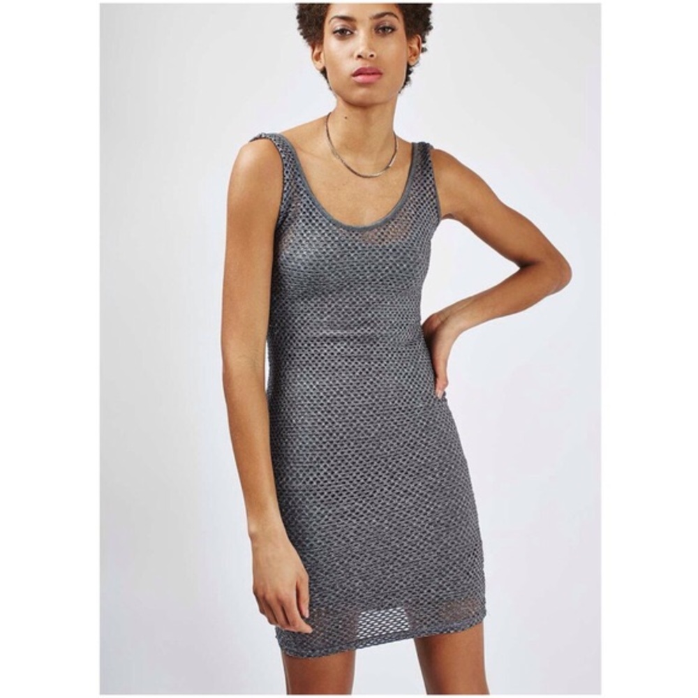 NWT Topshop Mesh Tank Body-Con Minidress Size 8