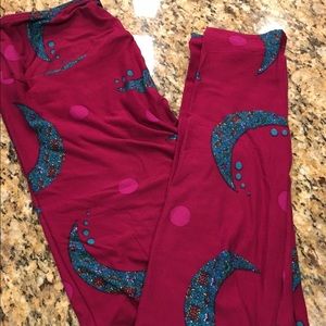 Lularoe OS leggings NWOT moon fall color