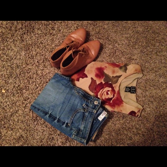 Jeans, booties, and floral top