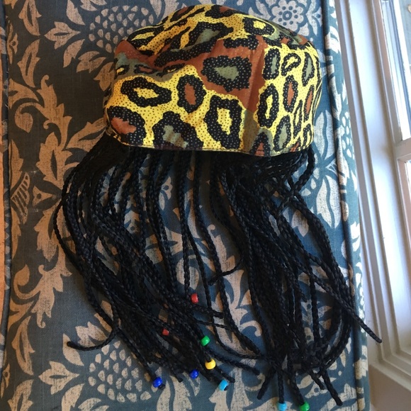 Cap with beaded braids wig • Youth size