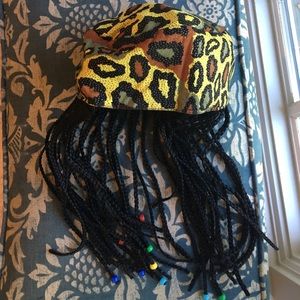 Cap with beaded braids wig • Youth size