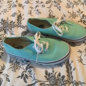 Seafoam green Vans kids' size 2.5