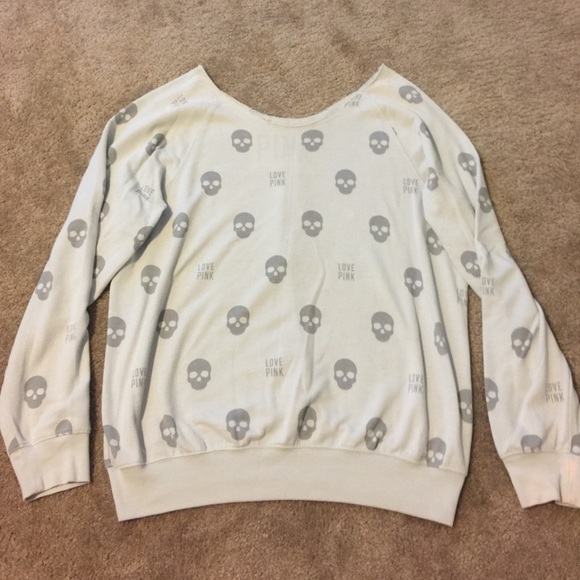 🚫HOLD🚫VS PINK Slouchy Skull Sweatshirt