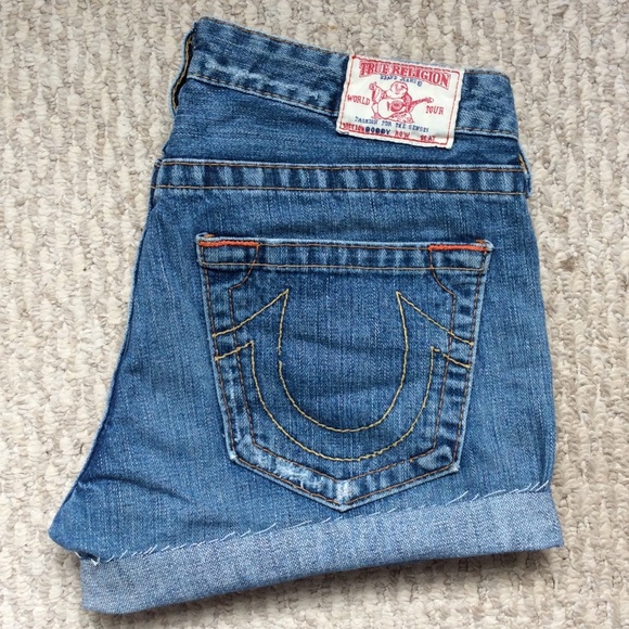 True Religion Pants - True Religion Cut Off Denim Jean Shorts
