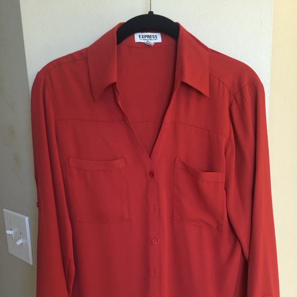 Express Portofino Fall Orange Shirt