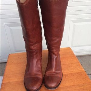 Cognac Frye Melissa Button boots