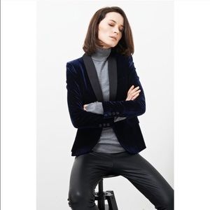 Albert Nippon Blue Velvet Blazer