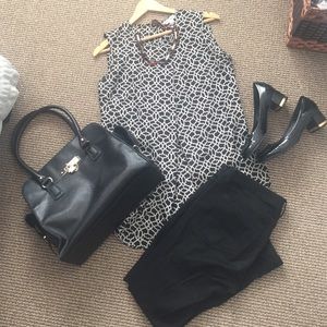 Black & Tan Larry Levine blouse