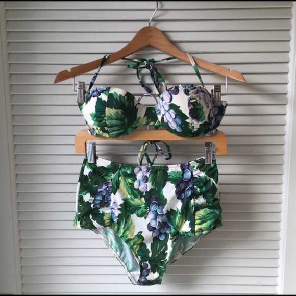 Topshop Grape Print Bikini