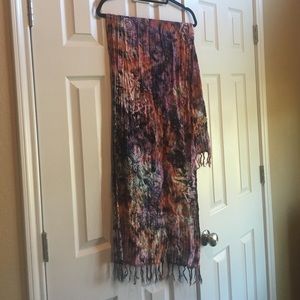 Tie dye/tribal print scarf