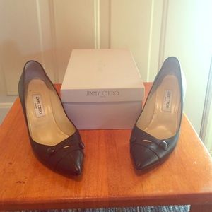 Jimmy Choo goat leather black heels