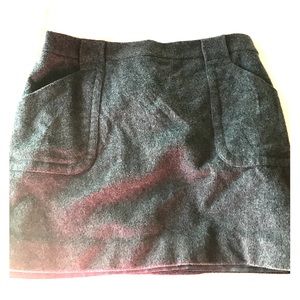 Jarred Grey Wool Skirt