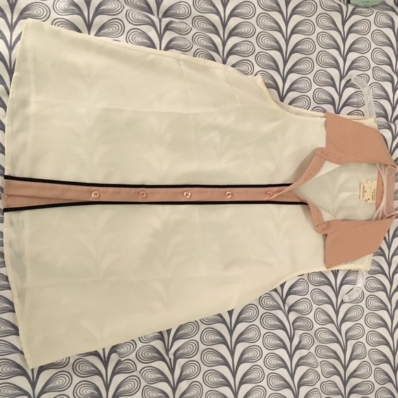 Button up tank top blouse