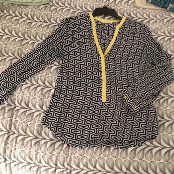 Navy print tunic