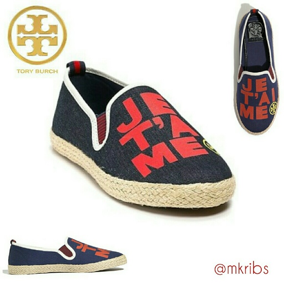 Tory Burch Shoes - Tory Burch Jet'aime espadrille denim sneaker flats