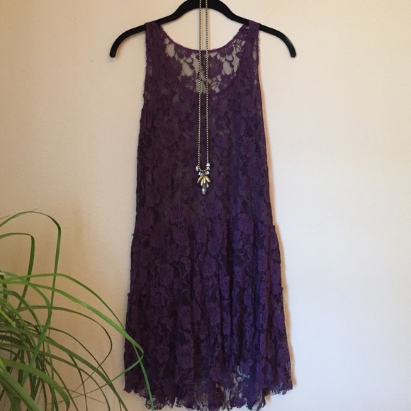 Free People Other - Free People Eggplant Open Lace Slip