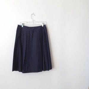 J. Crew pleated skirt in navy