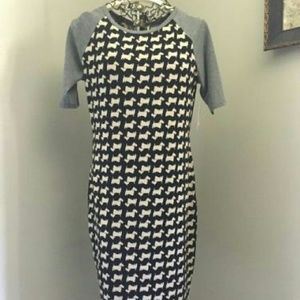 HTF Lularoe Julia Scotty Dog Dress NWT