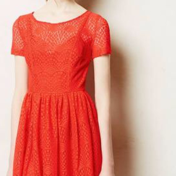 ANTHROPOLOGIE STELLA RED DRESS 2