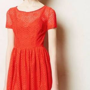 ANTHROPOLOGIE STELLA RED DRESS 2
