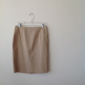 Ann Taylor Khaki Pencil Skirt