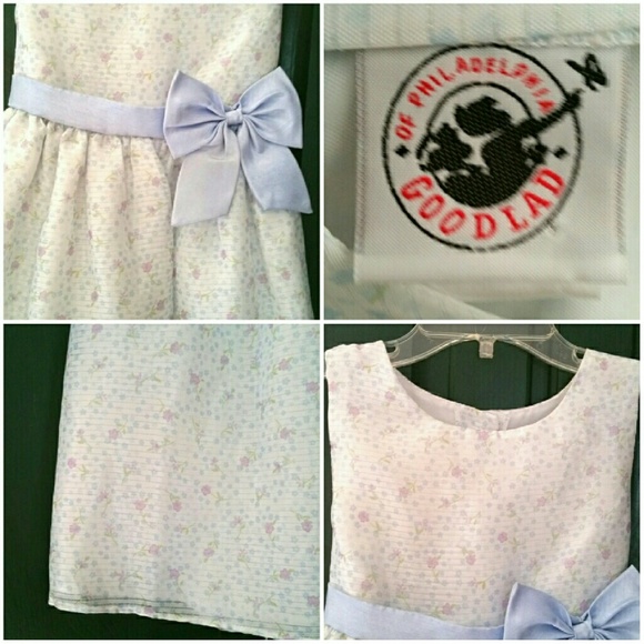 Beautiful Blue and Lavendar Floral Print Dress - Picture 3 of 3