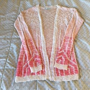 Pink ombré long cardigan