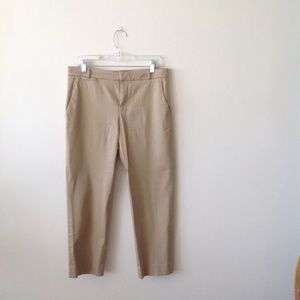 Banana Republic Cropped Pants in Tan