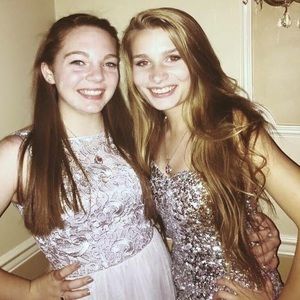 Aidan Mattox Silver Dress