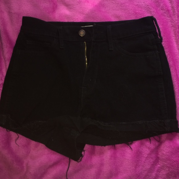 Black High Waisted Hollister Shorts