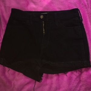 Black High Waisted Hollister Shorts