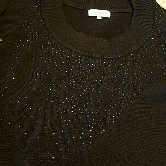 Calvin Klein Black Sparkle Sweater NWOT