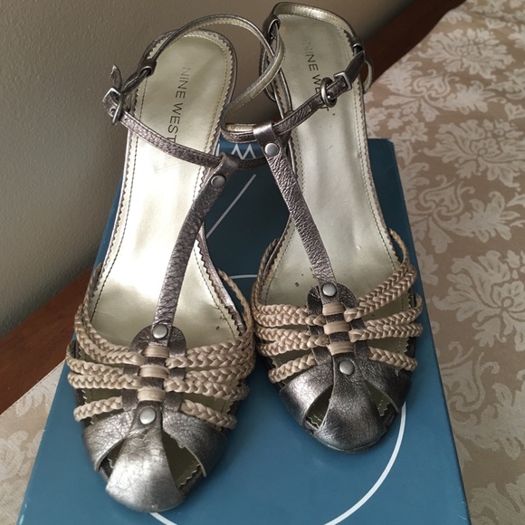 pewter color shoes nine west