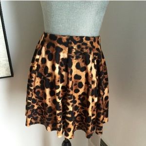 Zara leopard print skirt