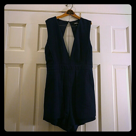 Lulu's Navy Blue Romper: Only worn once!