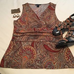 INC Paisley Print Top
