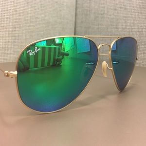 NWOT Ray Ban Mirror Aviators - 62mm (Large)