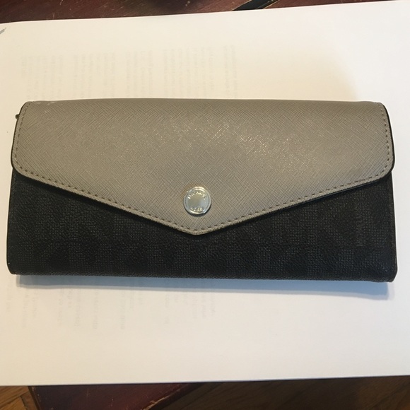 Black and gray Michael Kors wallet
